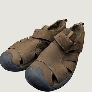 Everest Mens Brown Waterproof Hiking Sandals Closed Toe Fisherman Size 10M